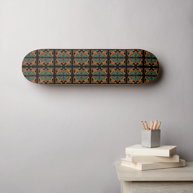 Aztec Mandala Skateboard (Wall Art (Horz))