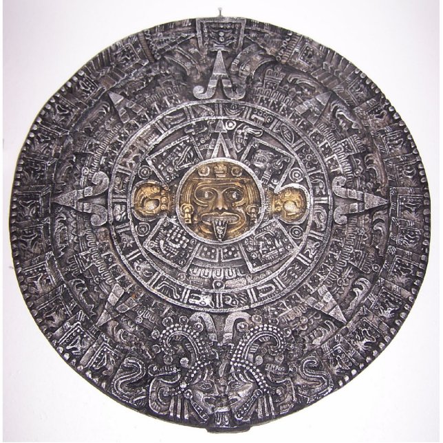 AZTEC / MAYAN CALENDAR STANDING PHOTO SCULPTURE (Front)