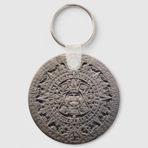 Aztec MAYAN CALENDAR Stone - December 21, 2012 Key Ring