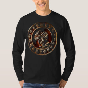 Aztec Mayan Calendar Sun Archaeological Mexican Ar T-Shirt