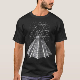 Aztec Mayan Pyramids Ancient Archaeology Sacred Ge T-Shirt