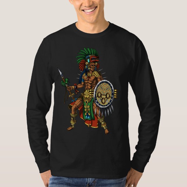 Aztec Mayan Warrior T-Shirt (Front)