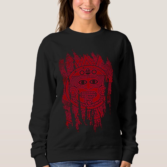 Aztec Mayas Aztec Calendar Mexico History  2 Sweatshirt (Front)