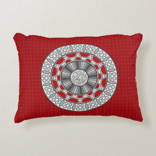 Aztec Meets Alien Accent Pillow