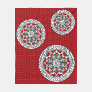 Aztec Meets Alien Fleece Blanket