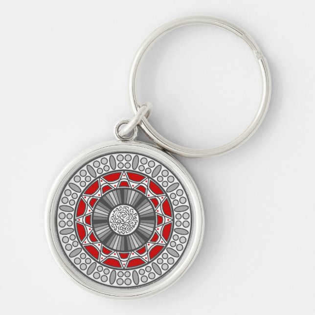 Aztec Meets Alien Keychain (Front)