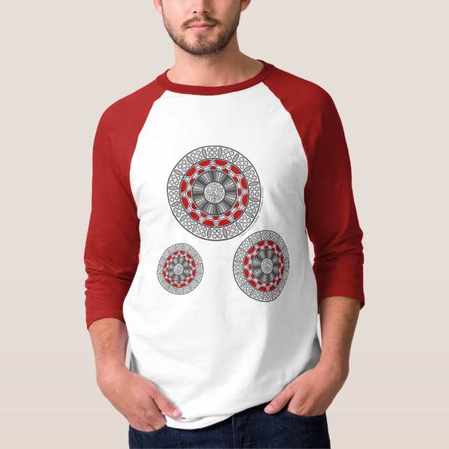 Aztec Meets Alien Men's Light Shirt (Front)