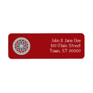 Aztec Meets Alien Return Address Label