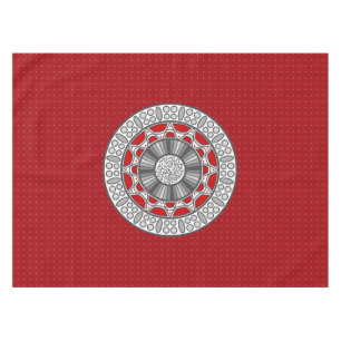 Aztec Meets Alien Tablecloth