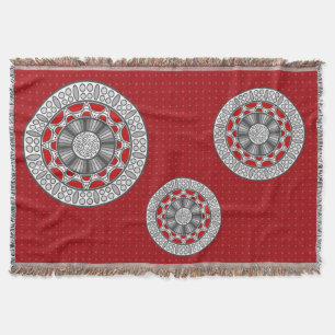 Aztec Meets Alien Throw Blanket