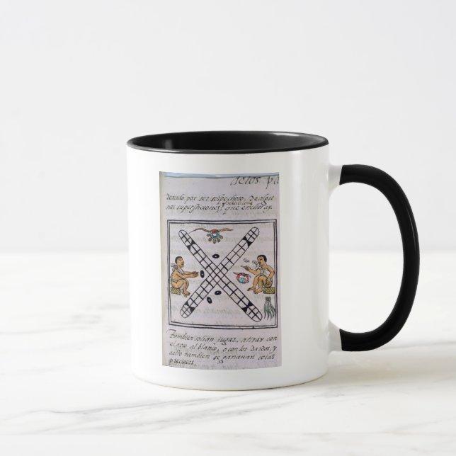 Aztec men gambling Patoli Mug (Right)