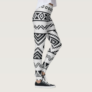 Aztec Mexican abstract pattern Leggings