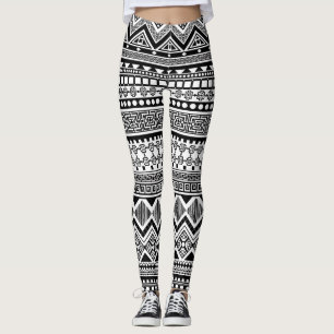 Aztec Mexican abstract pattern Leggings