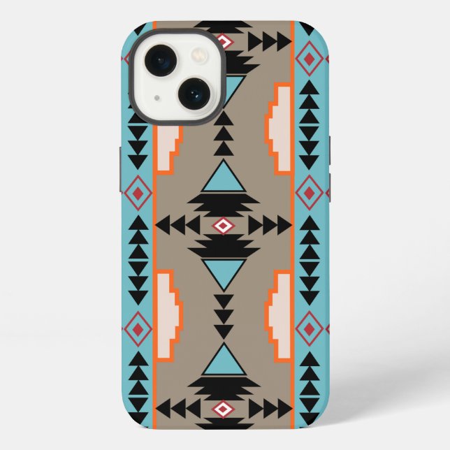 Aztec Mexican Geometric Pattern iPhone Case (Back)