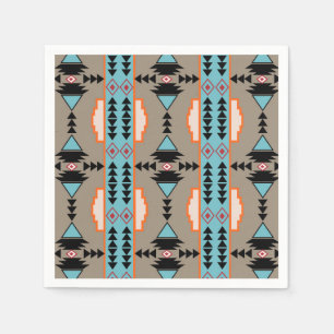 Aztec Mexican Geometric Pattern Napkin