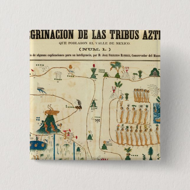 Aztec Mexico Valley 2 15 Cm Square Badge (Front)