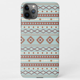 Aztec Mixed Motif Pattern Rusts Cream Blue iPhone 11Pro Max Case