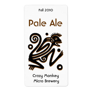 Aztec Monkey Home brewed beer Labels