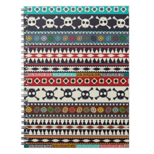Aztec motif, seamless pattern design notebook
