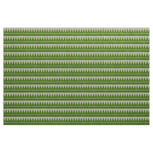 Aztec Mountains - Avocado Green on White Fabric