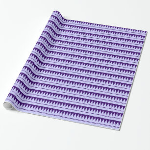 Aztec Mountains - Powder Blue on Deep Purple Wrapping Paper