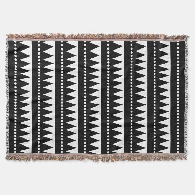 Aztec Mountains Throw Blanket (Front)