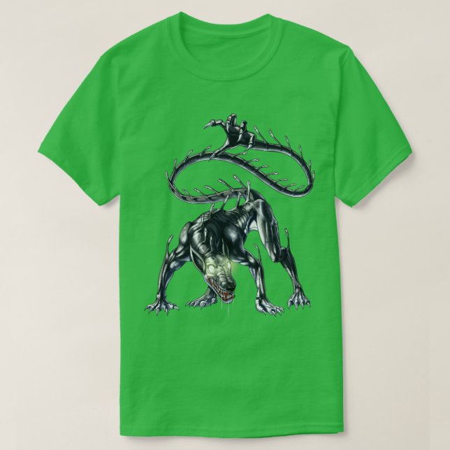 Aztec Mythical Creature Ahuizotl T-Shirt (Design Front)