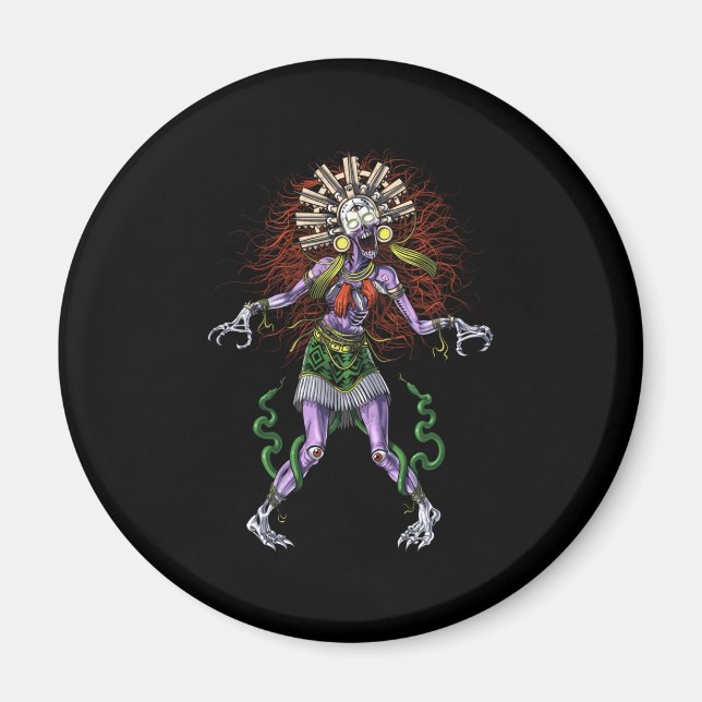 Aztec Mythology Deity Tzitzimitl Magnet (Front)