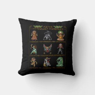 Aztec Mythology Monsters Cushion