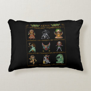 Aztec Mythology Monsters Decorative Cushion
