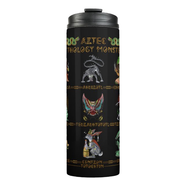 Aztec Mythology Monsters Thermal Tumbler (Front)