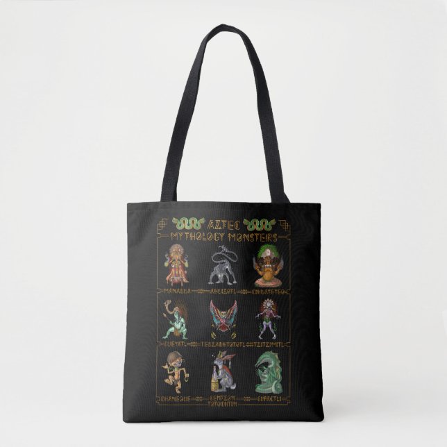 Aztec Mythology Monsters Tote Bag (Front)