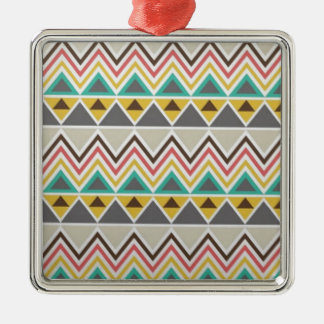 Aztec Native American Tribal Zigzags Design Style Metal Tree Decoration