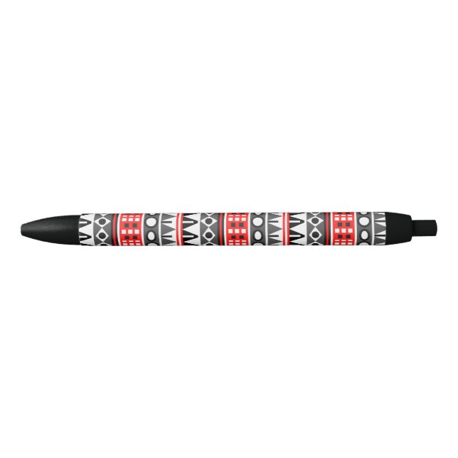 Aztec native pattern black ink pen (Front)