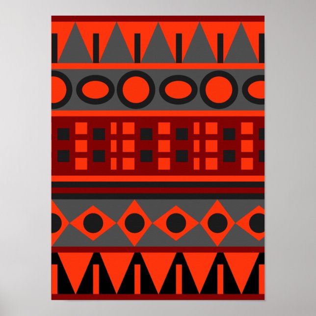 Aztec native pattern poster (Front)