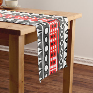 Aztec native pattern short table runner