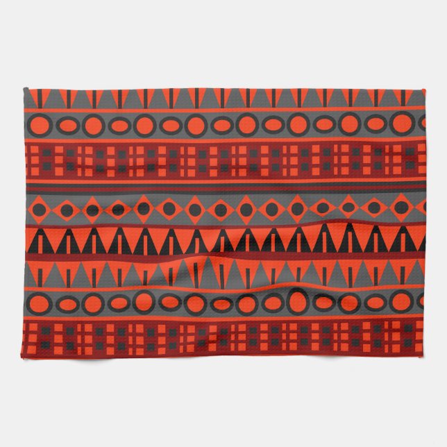 Aztec native pattern tea towel (Horizontal)