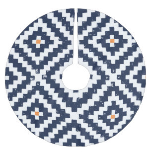 Aztec Navajo Ethnic Seamless Pattern Brushed Polyester Tree Skirt