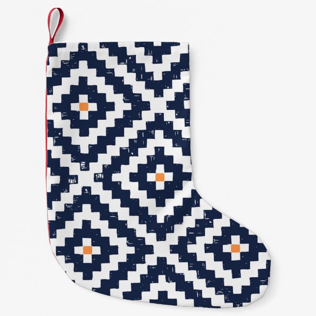 Aztec Navajo Ethnic Seamless Pattern Small Christmas Stocking (Front)