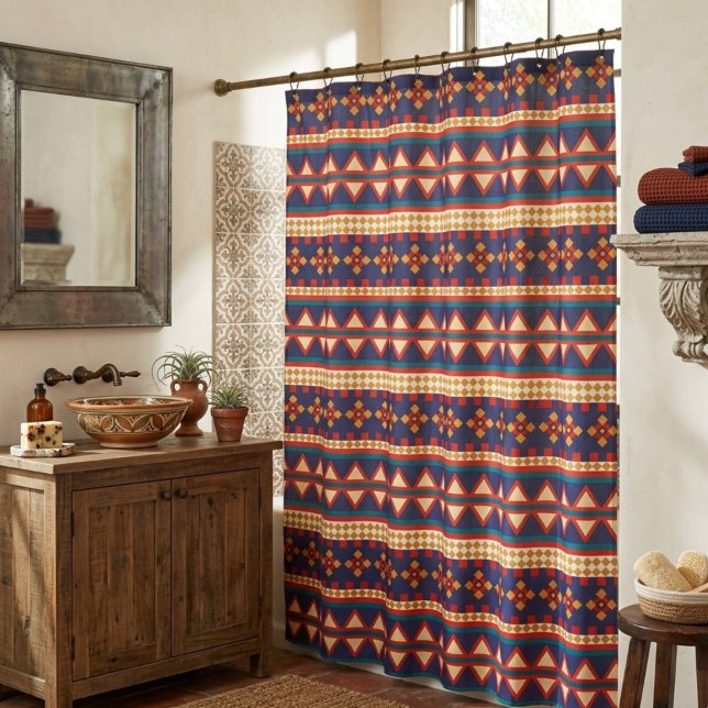 Aztec Oasis | Bold Tribal Shower Curtain (Creator Uploaded)