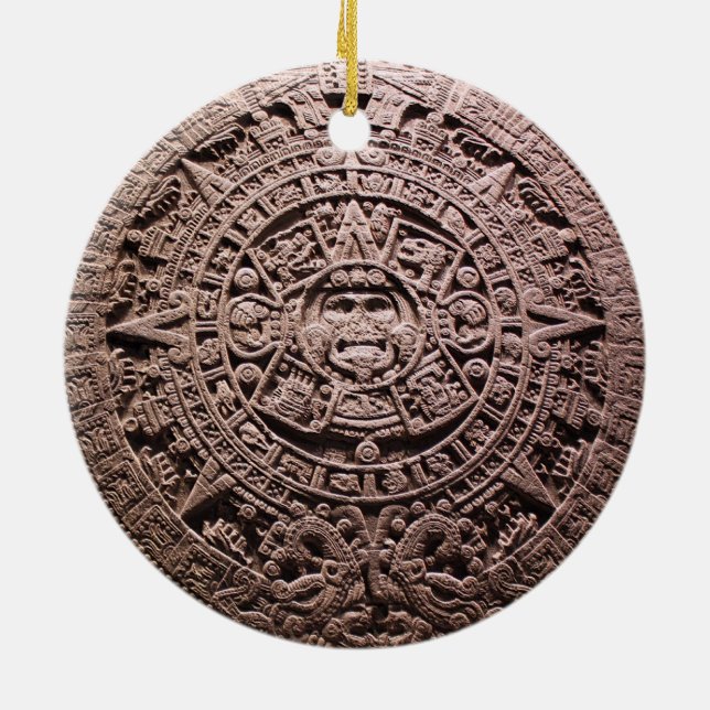 AZTEC OR MEXICA mexican, Ceramic Tree Decoration (Back)