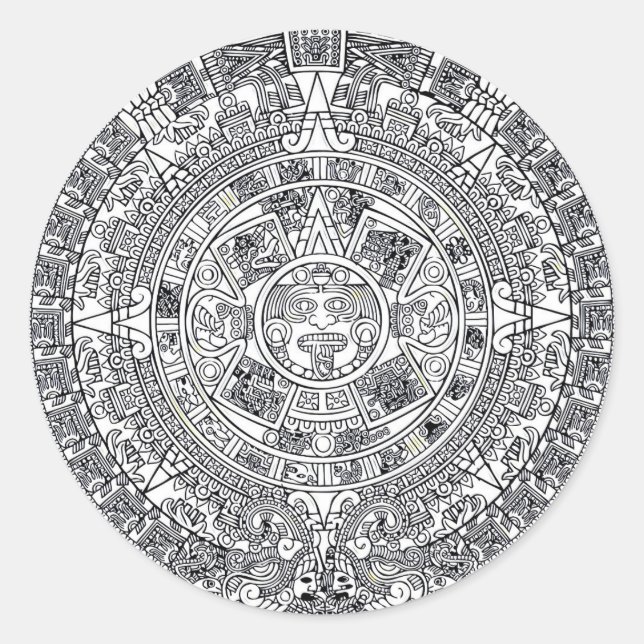 AZTEC OR MEXICA mexican Classic Round Sticker (Front)