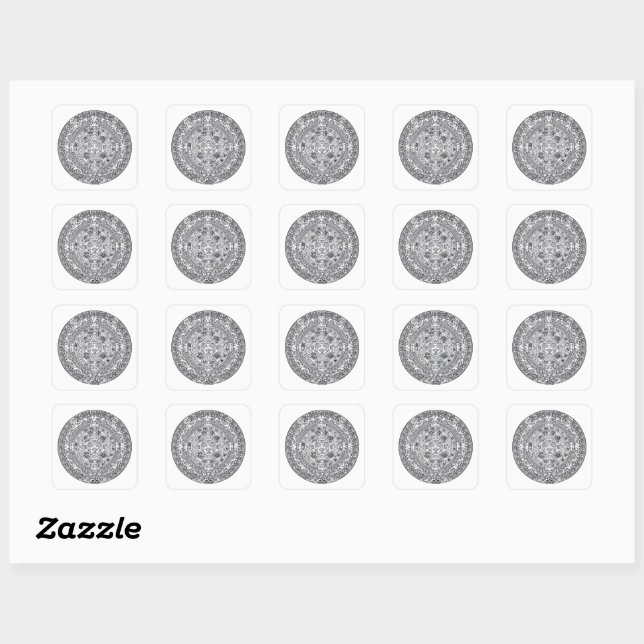 AZTEC OR MEXICA mexican Square Sticker (Sheet)
