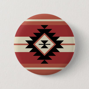 Aztec pattern 6 cm round badge
