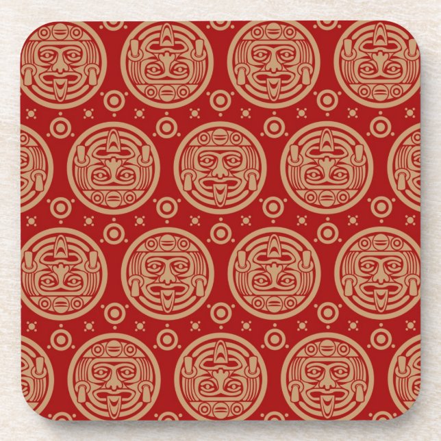 Aztec Pattern Coaster (Front)