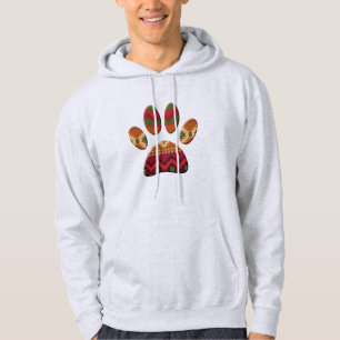 Aztec Pattern Dog Paw Print Hoodie