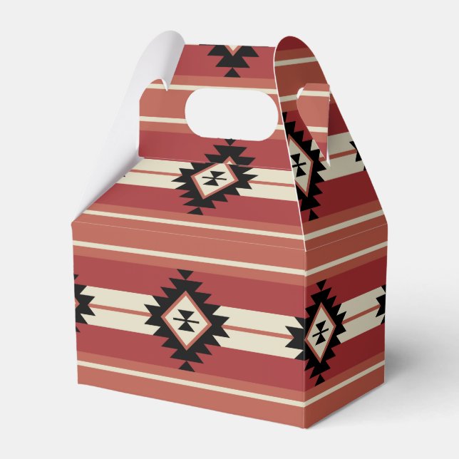 Aztec pattern favour box (Front Side)