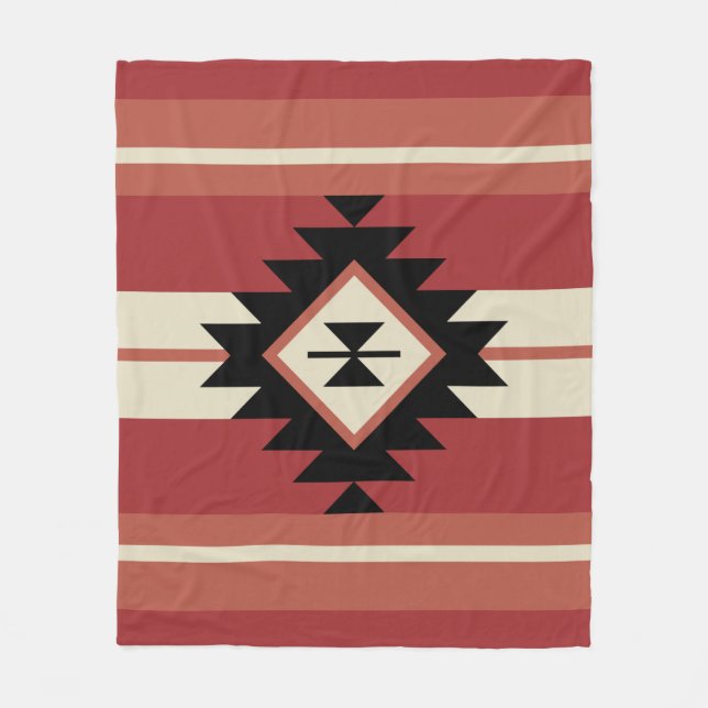Aztec pattern fleece blanket (Front)