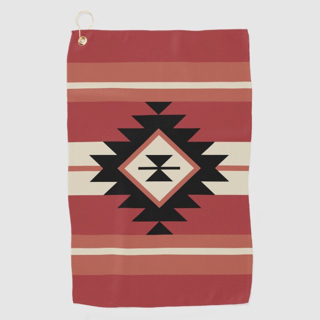 Aztec pattern golf towel (Front)