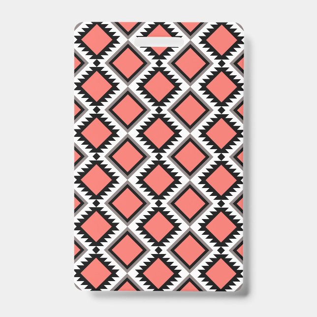 Aztec pattern ID badge (Front)